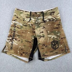 Born Primitive Shorts Mens 34 Camo Multicam Athletic Training Crossfit Gym Board